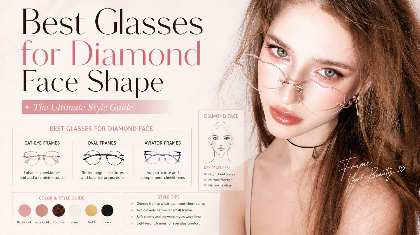Best Glasses for Diamond Face Shape Guide