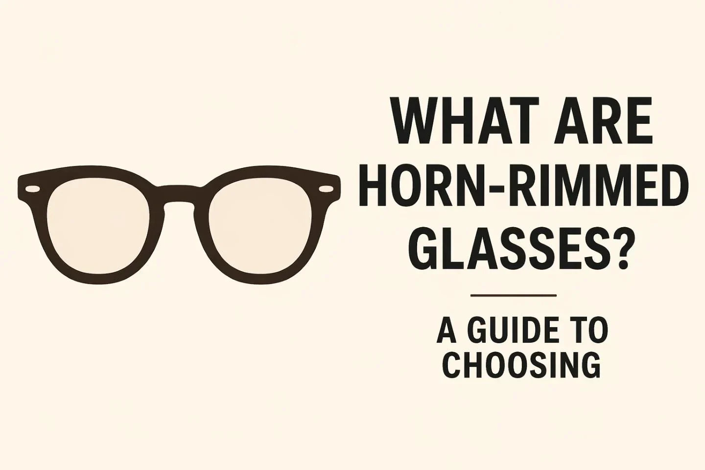 What Are Horn-Rimmed Glasses? A Guide to Choosing