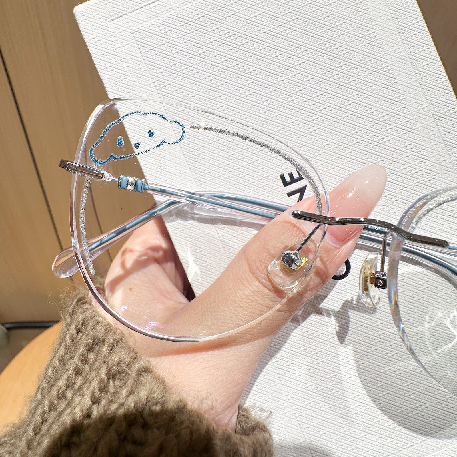 Moro Cat Eyes Rimless Eyeglasses For Women | LensAlter.com – Lensalter