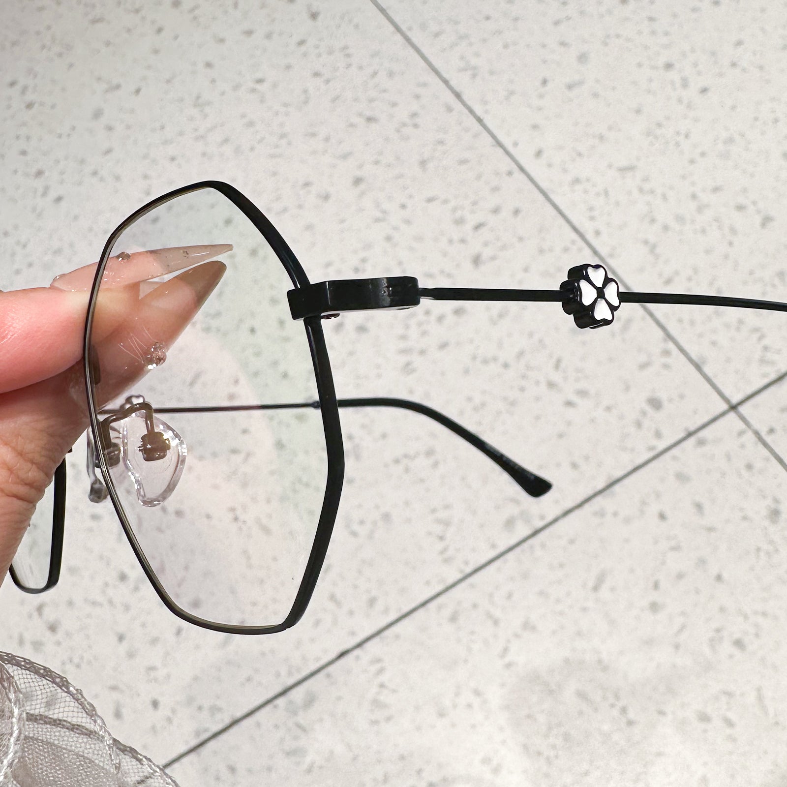 Lindaページ Linda Pink Geometric Eyeglasses For Women | LensAlter.com