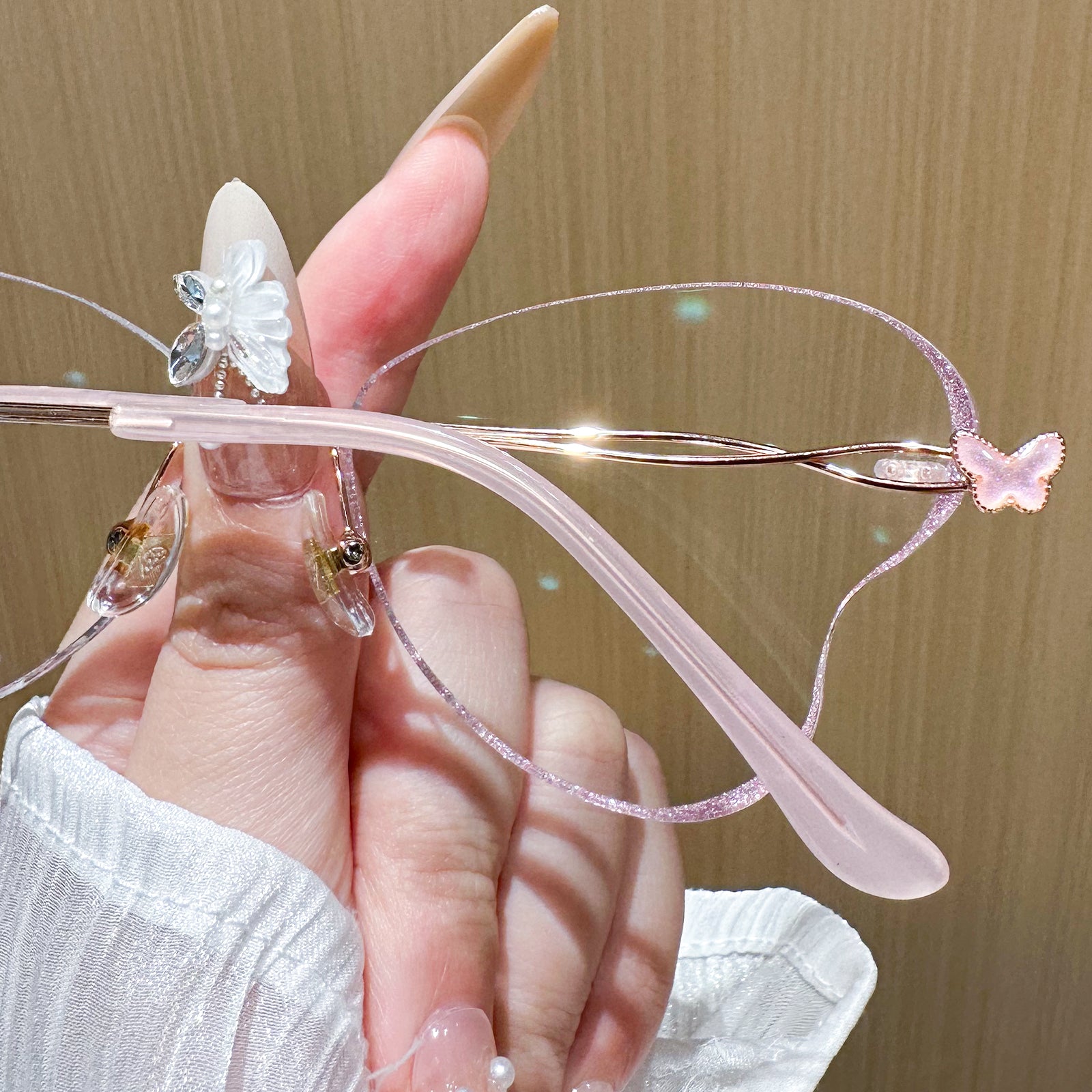 Melissa Pink Rimless Eyeglasses For Women | LensAlter.com – Lensalter