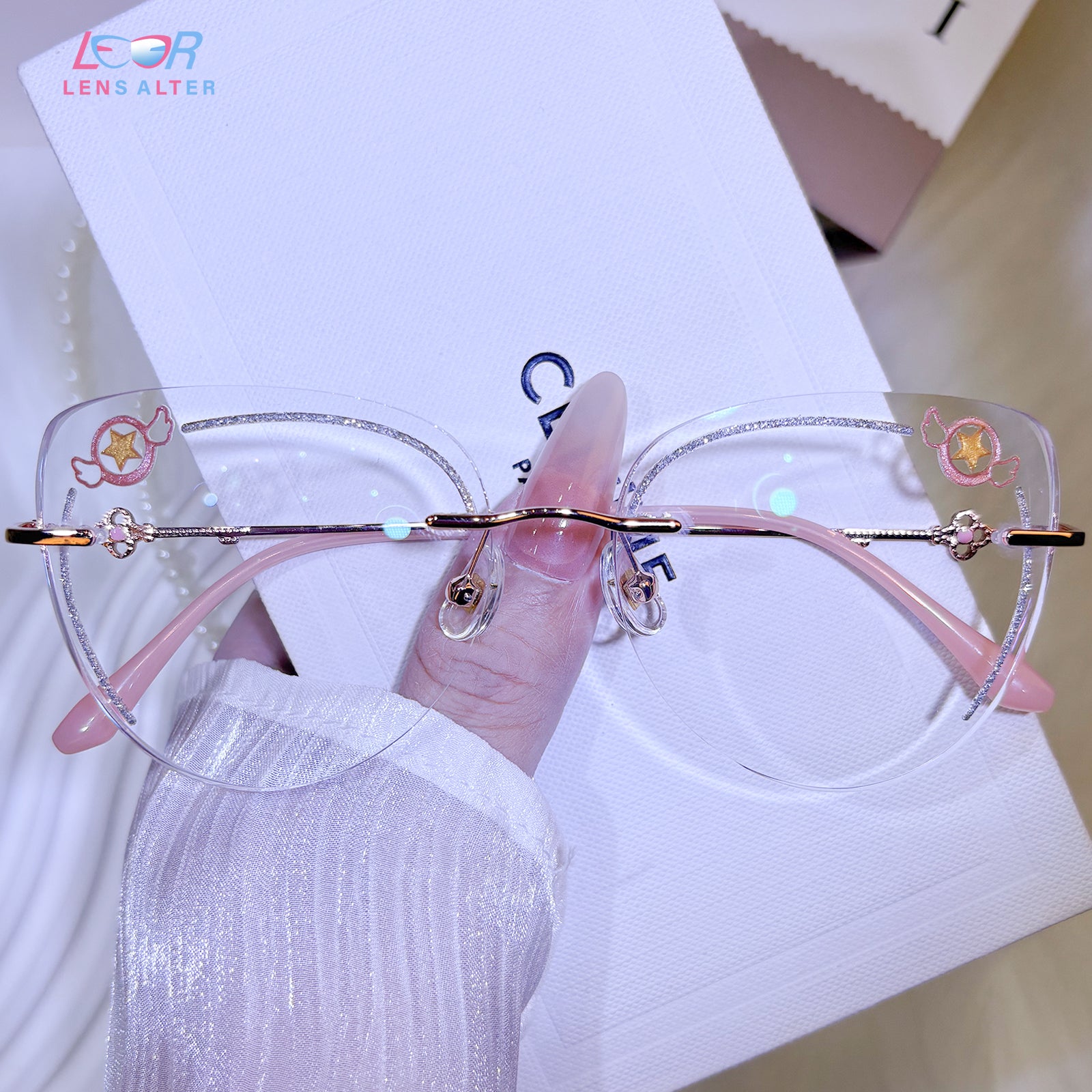 Saku Rimless Eyeglasses For Women | LensAlter.com – Lensalter