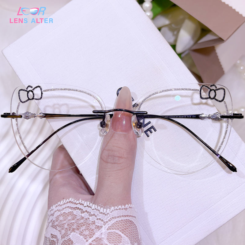 Gafas de color negro gatito