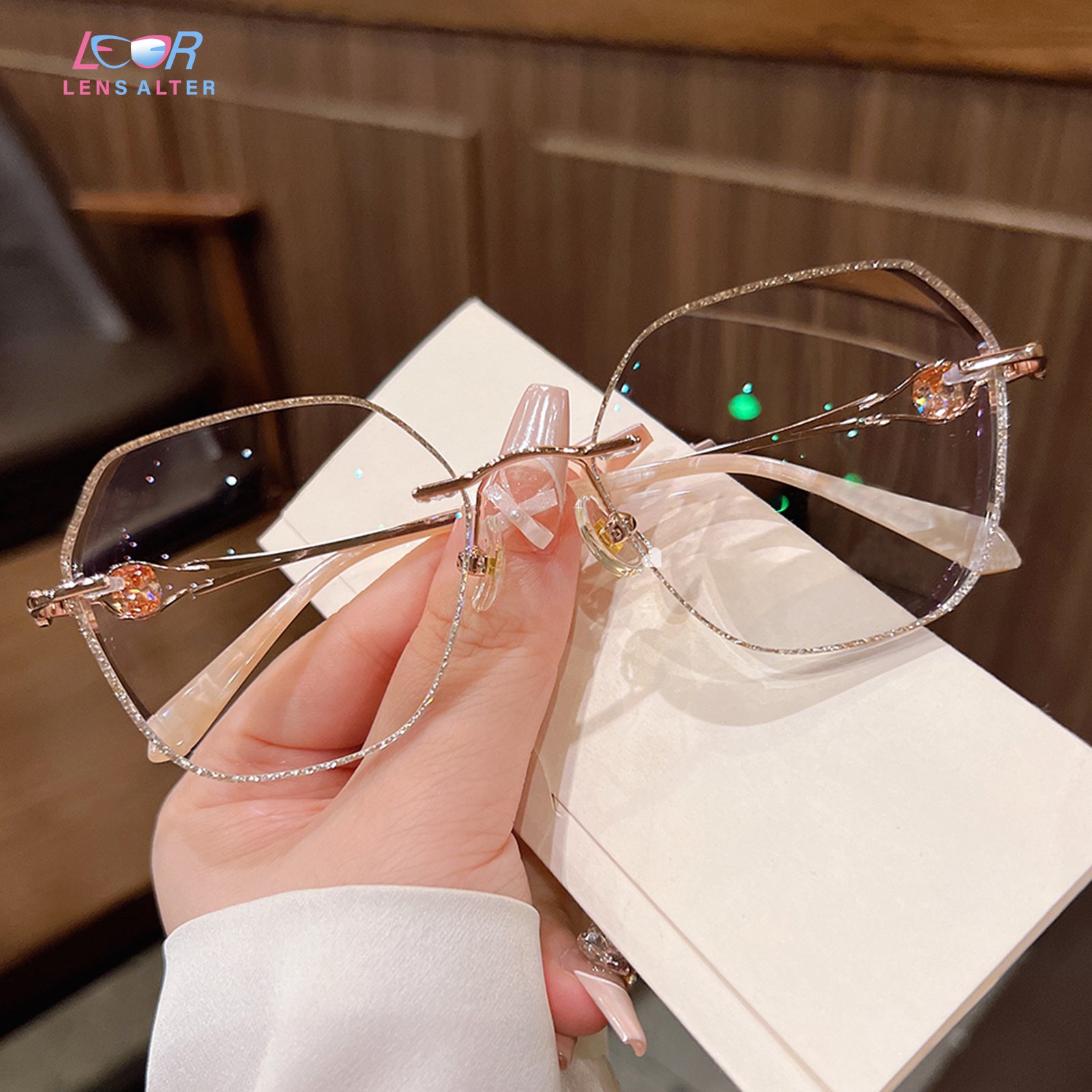 Face Shape Designer Glasses Virtual Try On VE1287 Asian Fit