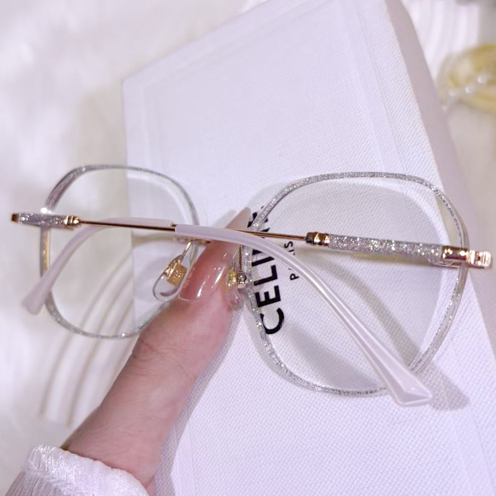 Lydia Silver Rimless Eyeglasses For Women | LensAlter.com – Lensalter