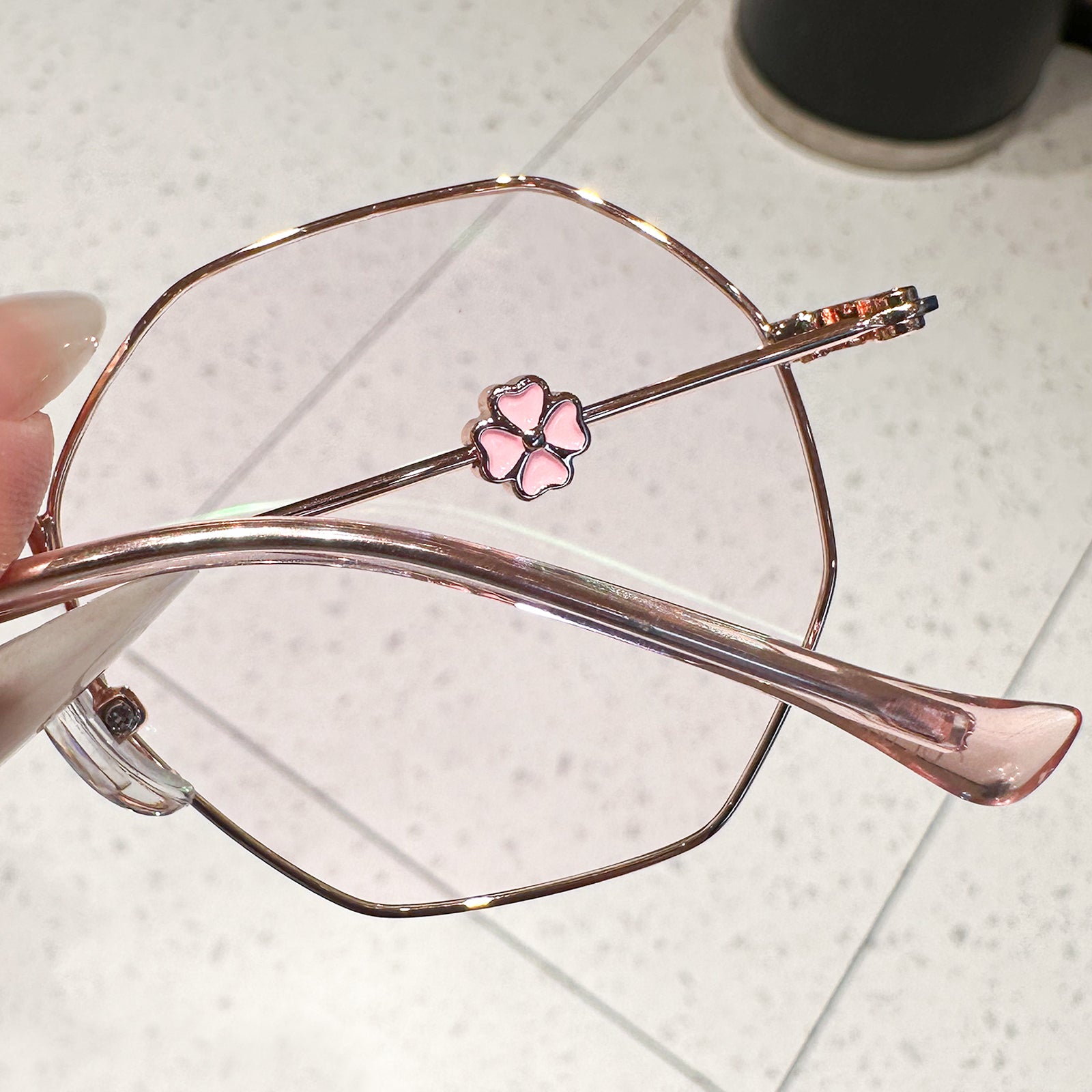 お礼や感謝伝えるプチギフト Linda Pink Geometric Eyeglasses For Women | LensAlter.com ヨガ・ピラティス