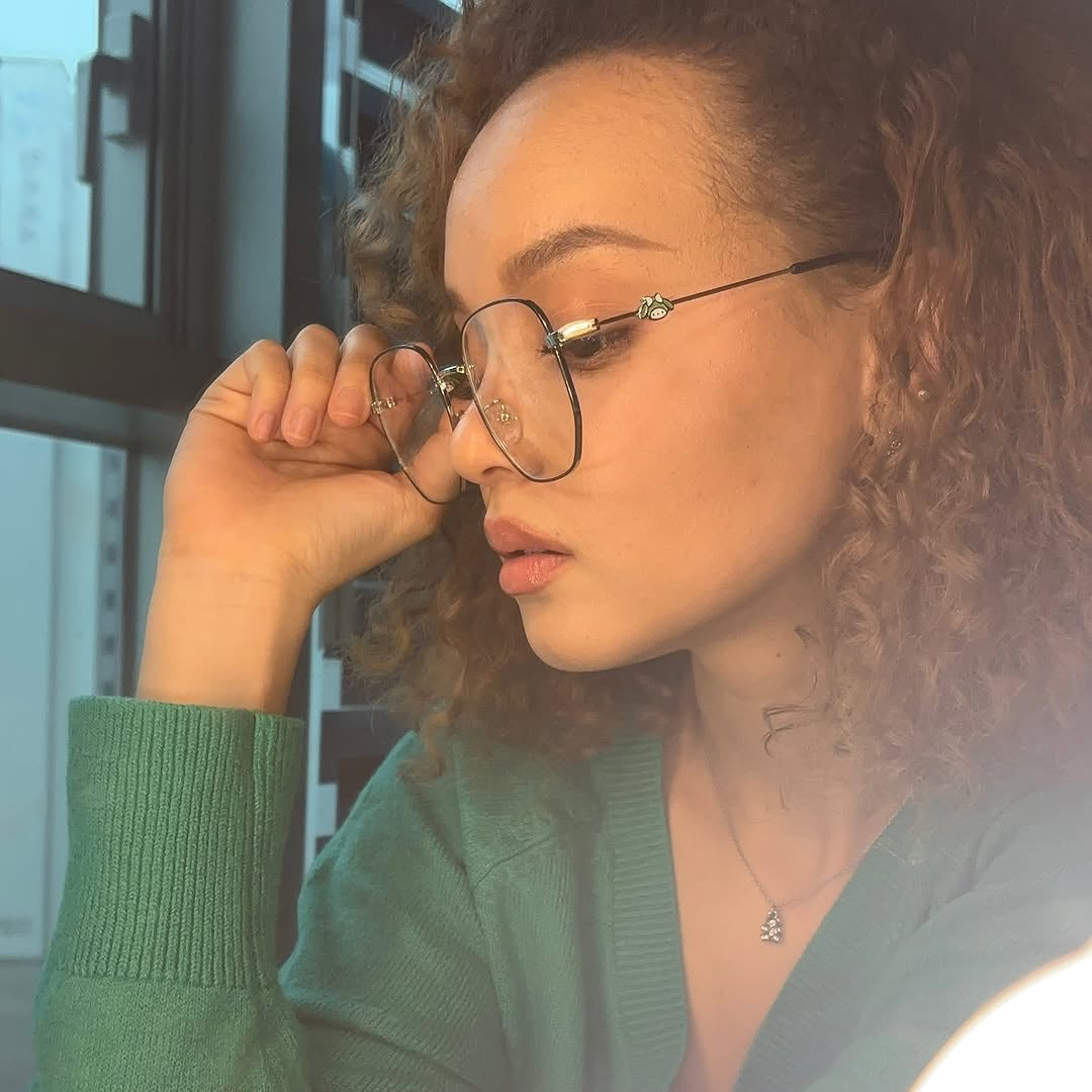 Melly Black Geometric Eyeglasses For Women | LensAlter.com Melly Black Geometric Eyeglasses For Women | LensAlter.com