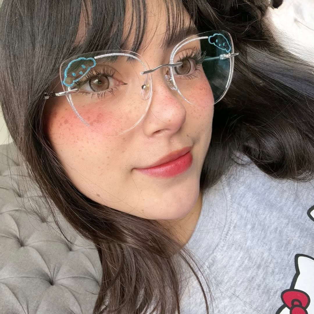 Moro Cat Eyes Rimless Eyeglasses For Women | LensAlter.com – Lensalter
