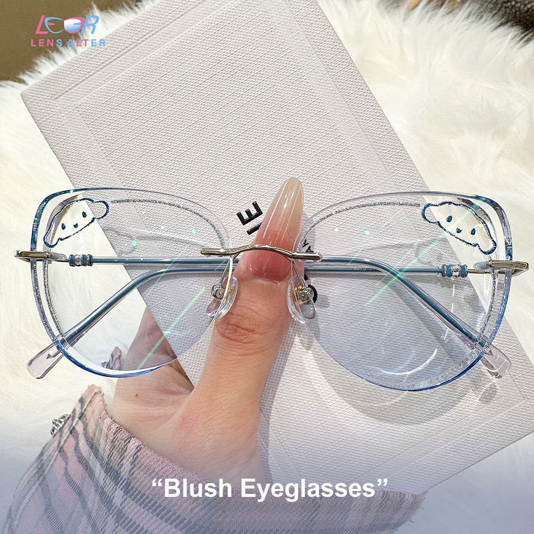 Moro Cat Eyes Rimless Eyeglasses For Women | LensAlter.com – Lensalter