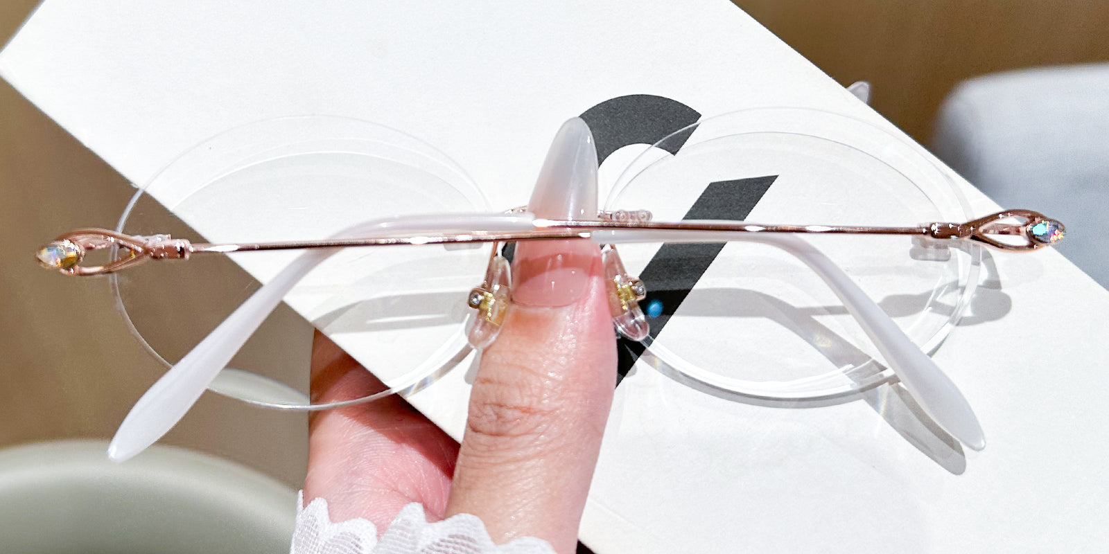 Ladies rimless eyeglasses online