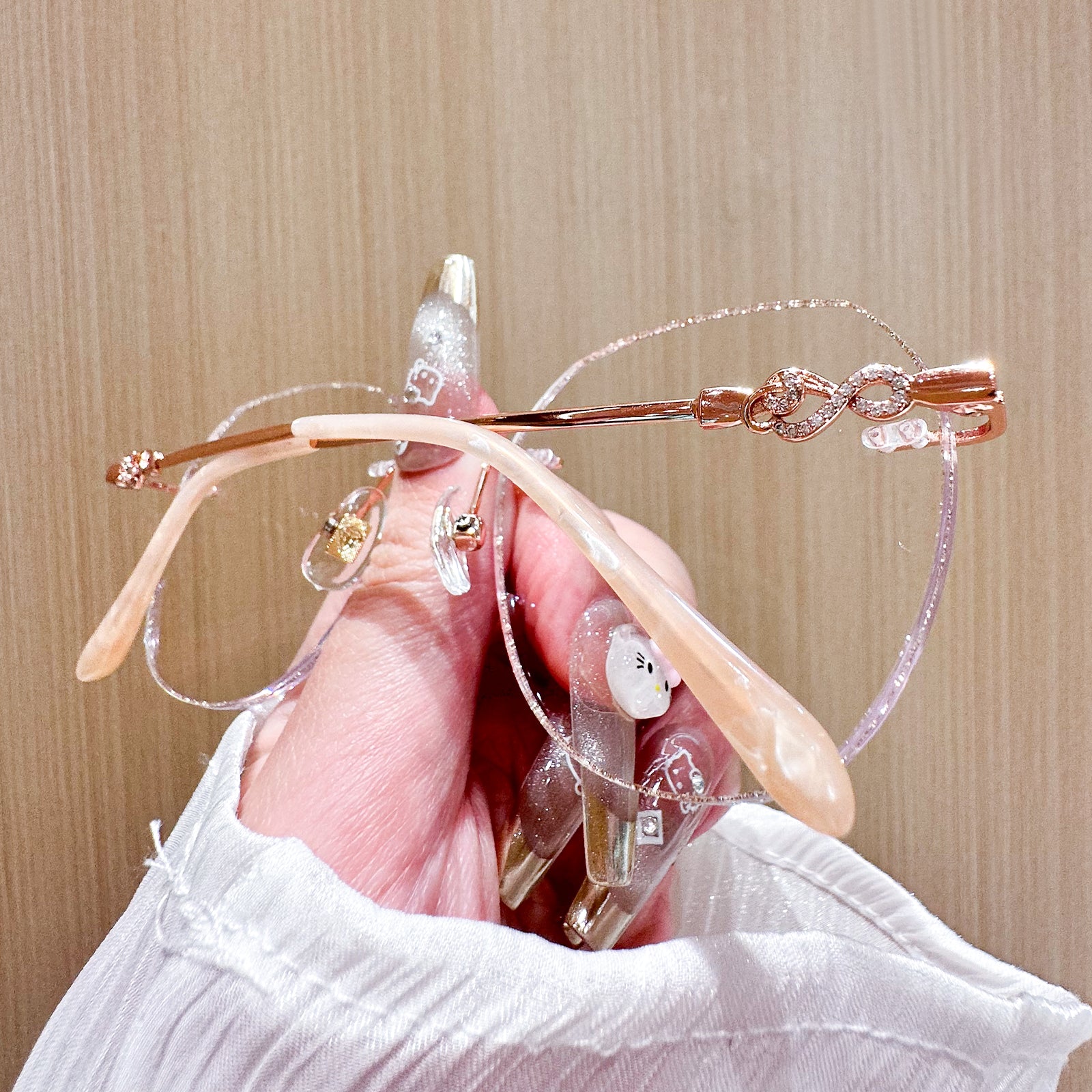 Melody Golden Rimless Eyeglasses For Women | LensAlter.com – Lensalter