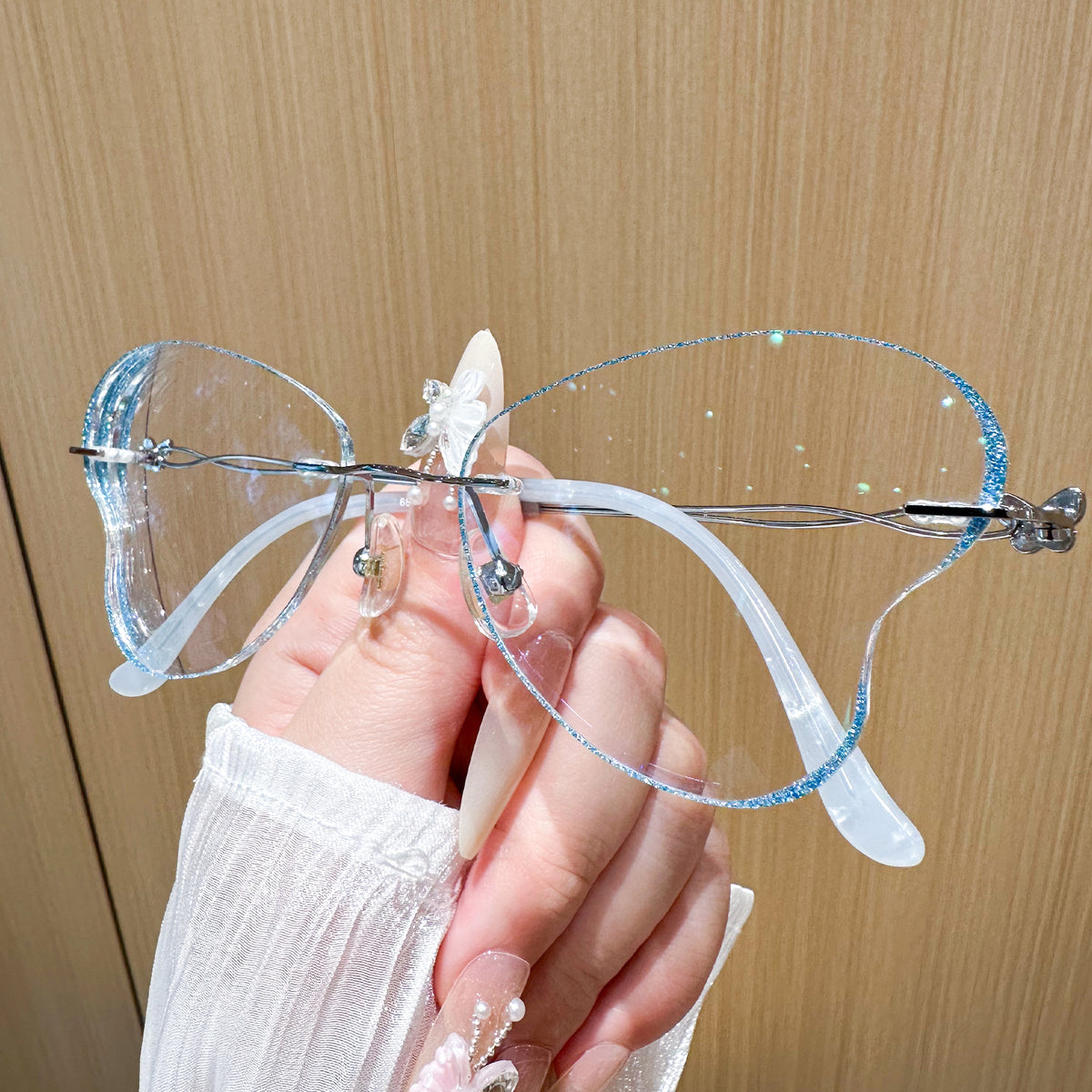 Melissa Pink Rimless Eyeglasses For Women | LensAlter.com – Lensalter
