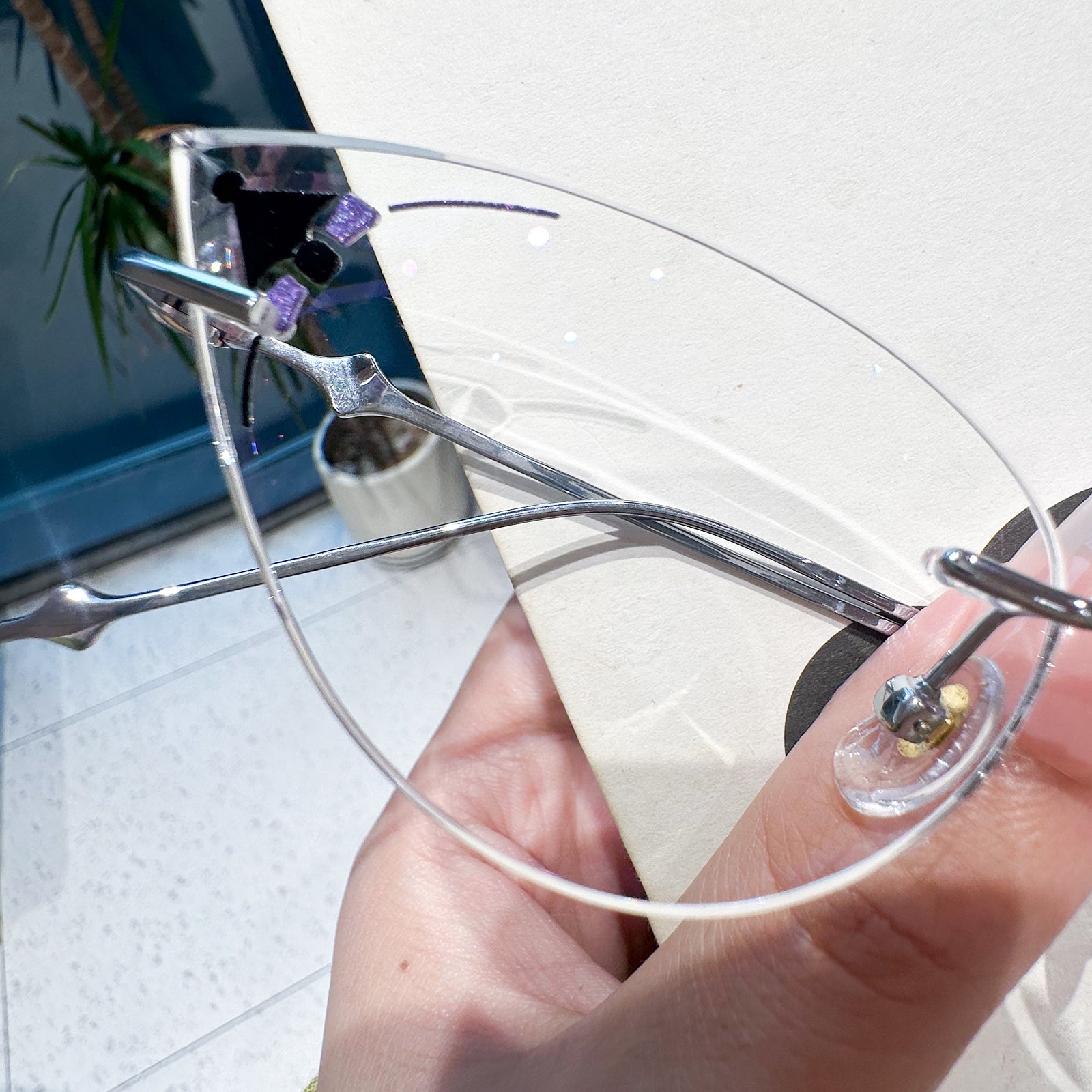 Romi Silver Rimless Eyeglasses For Women | LensAlter.com – Lensalter