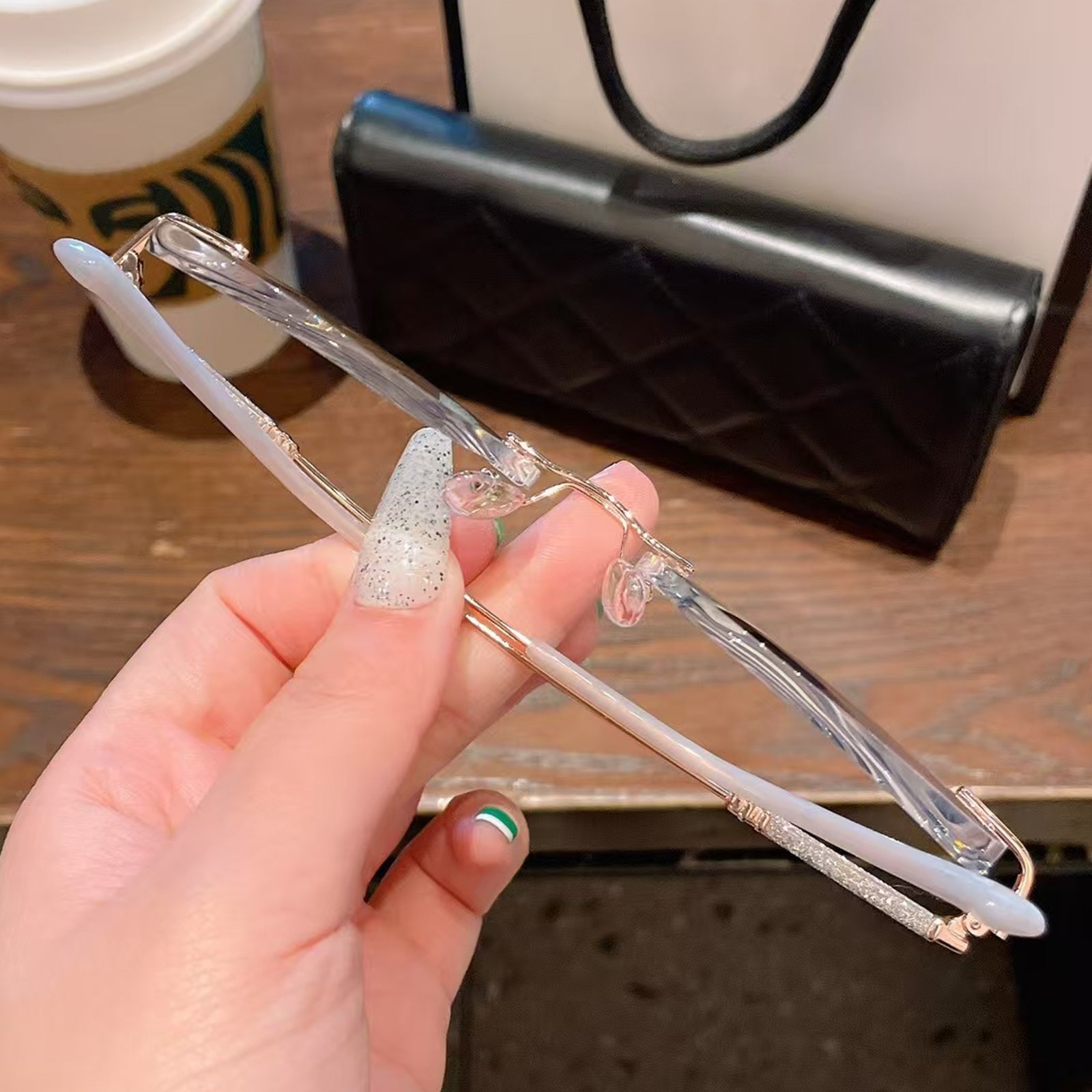 Lily Silver Rimless Eyeglasses For Women | LensAlter.com – Lensalter
