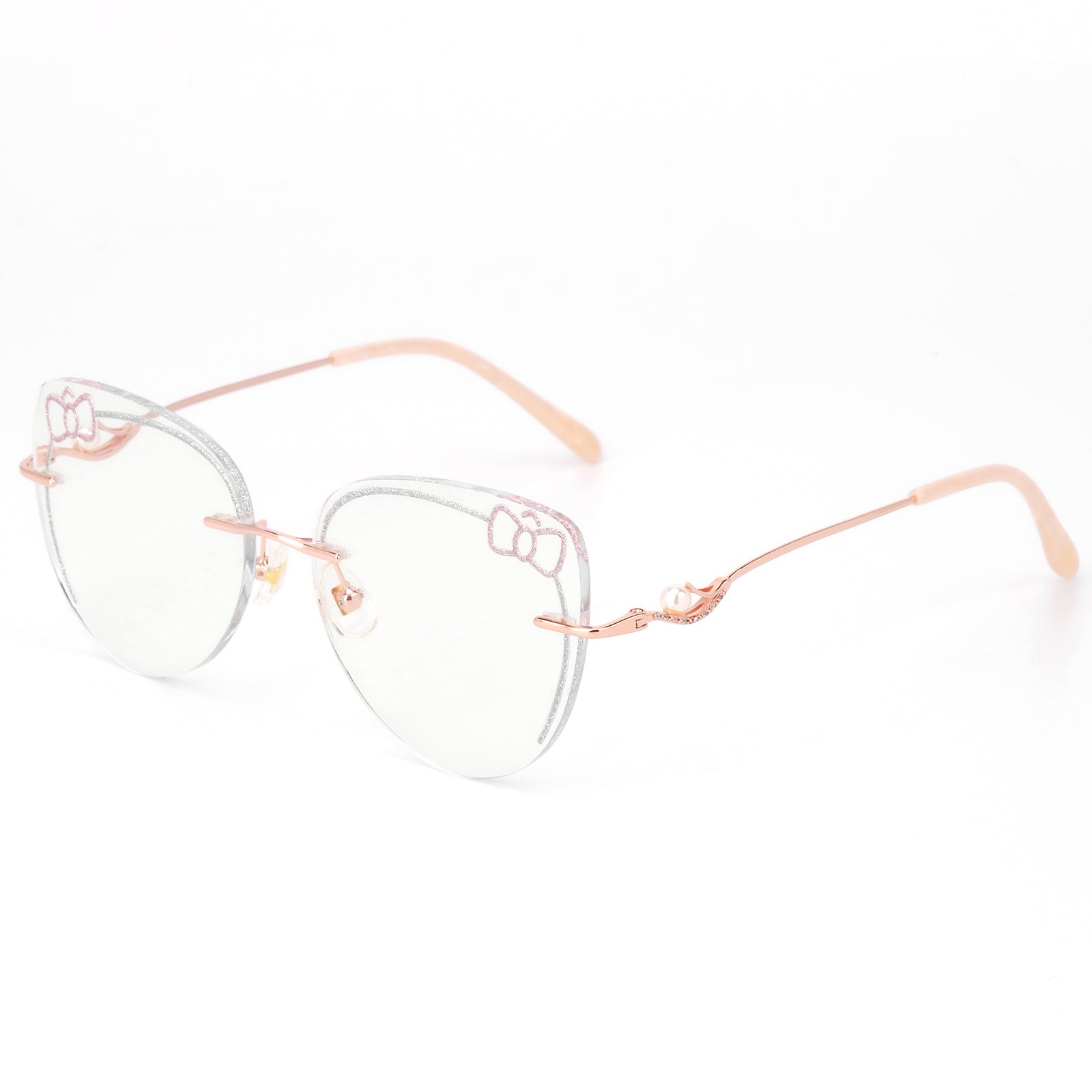 Hello Kitty Pink and Silver Rimless Glasses LensAlter Lensalter