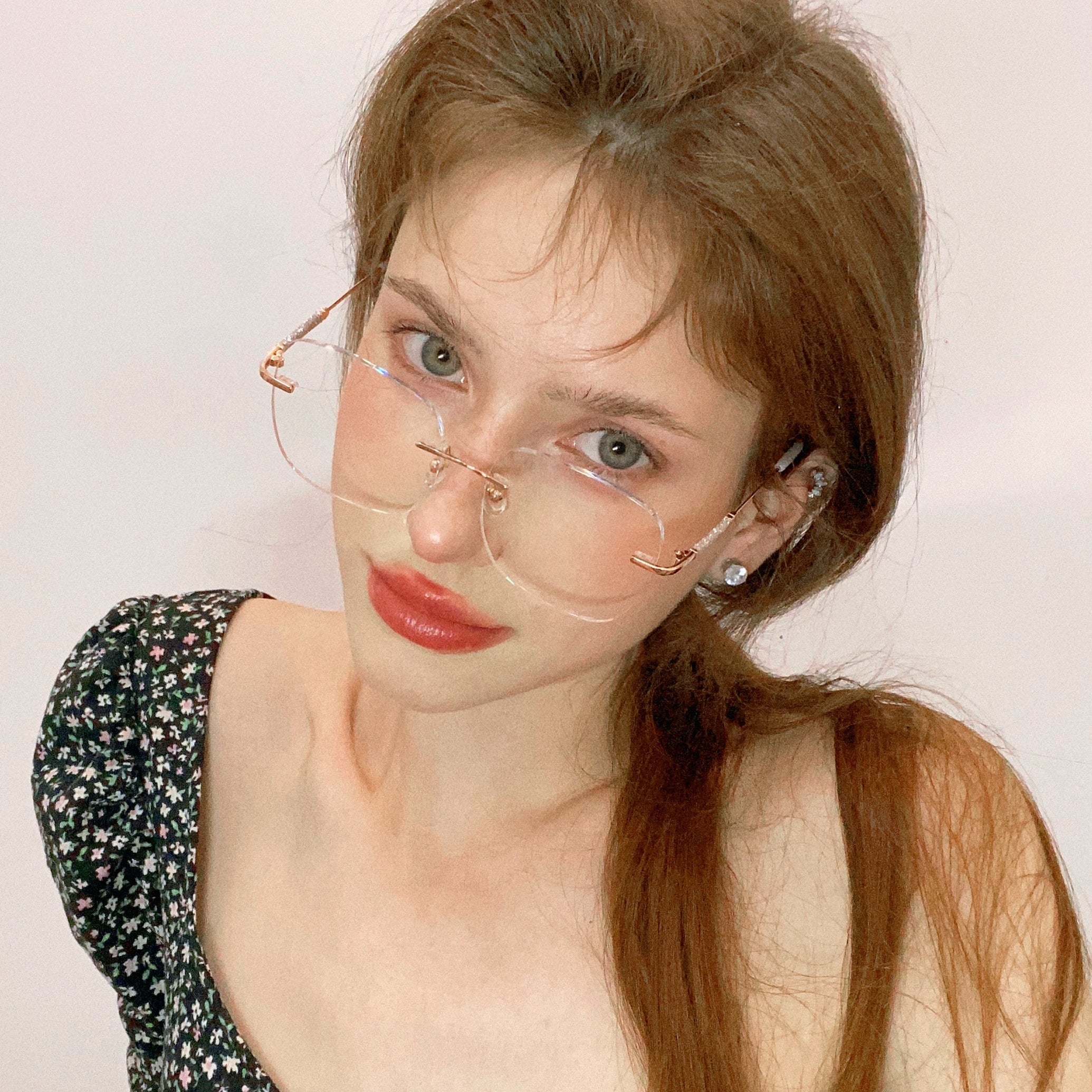 Lily Silver Rimless Eyeglasses For Women | LensAlter.com – Lensalter